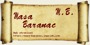 Maša Baranac vizit kartica
